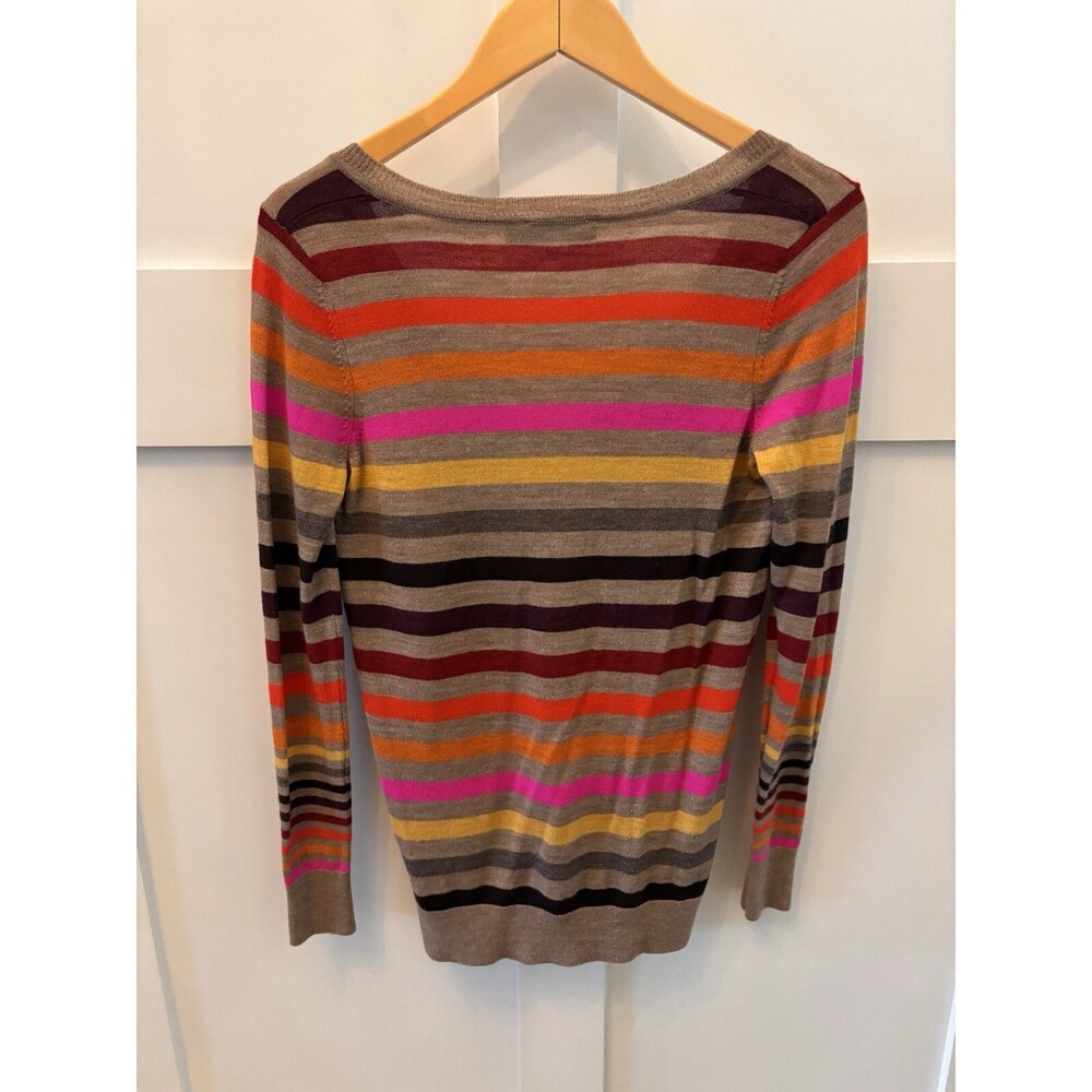 The Limited Women’s Striped Wool Blend Sweater Fall Winter Colors Size Small - Picture 5 of 5